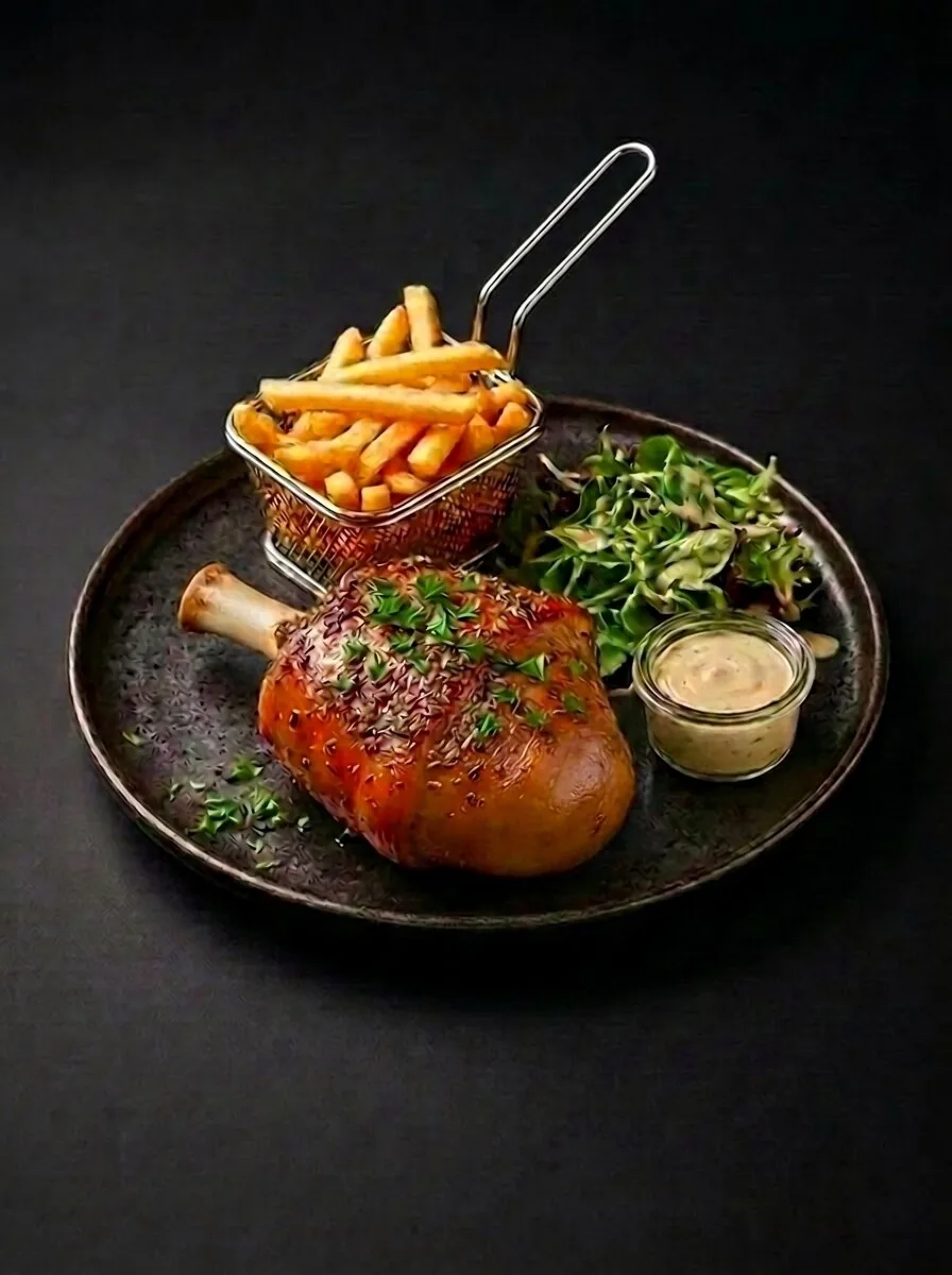 Belgische klassieker met vlees, frieten en salade